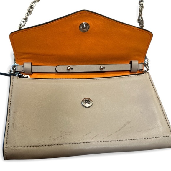 Rag & Bone Atlas Convertible Crossbody Leather Light Khaki Orange Interior - Picture 7 of 13